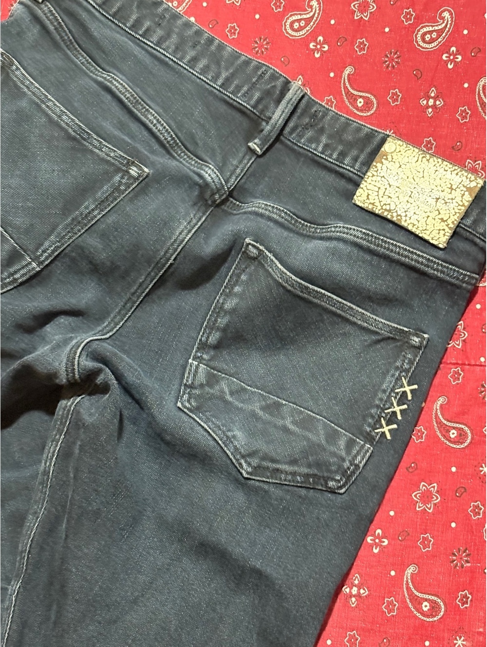 Scotch & Soda Lot 22 Tye Slim Carrot Fit Jeans Faded Black Men's Size 32x30